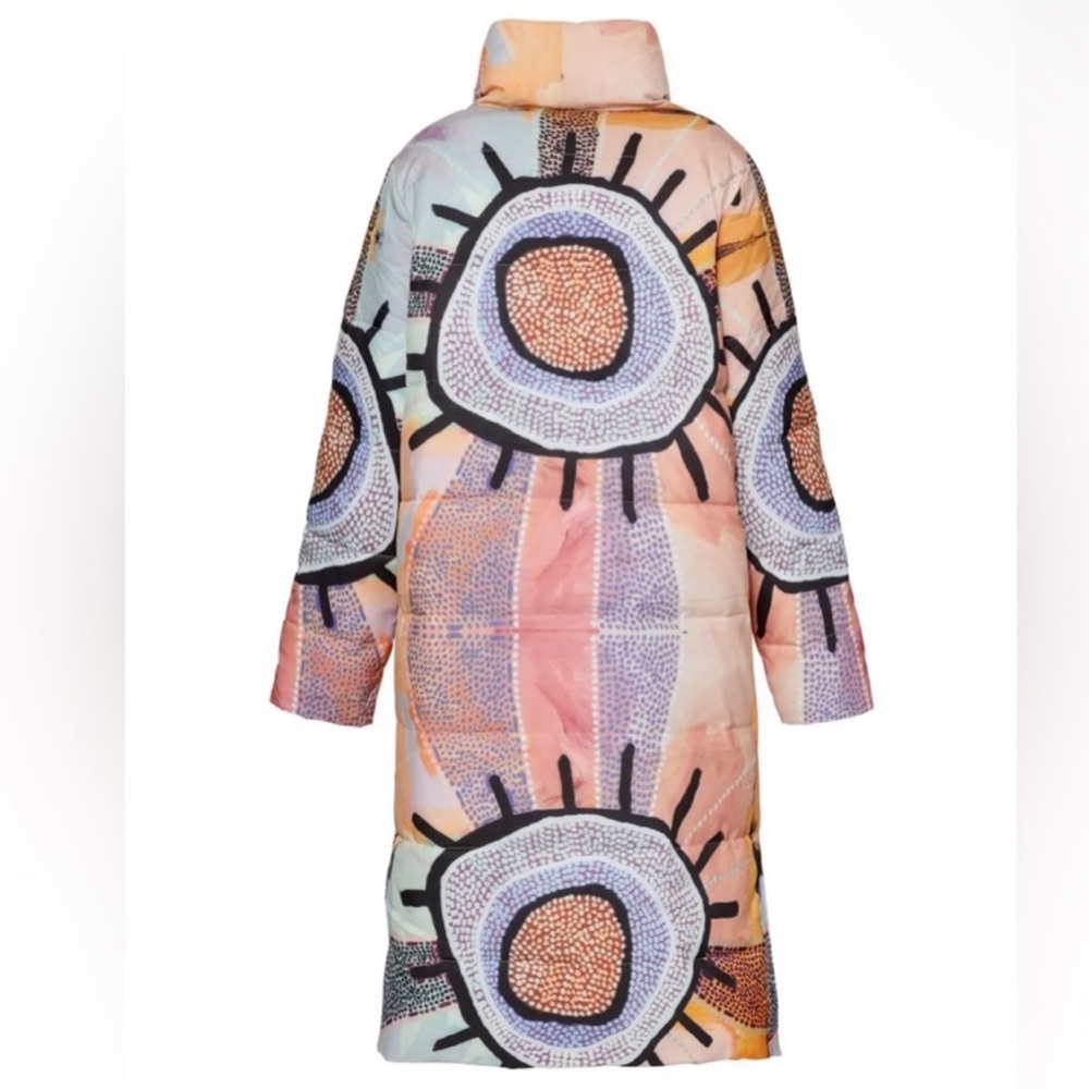 Anthropologie Unreal Fur Awari Puffer Coat Size L - Picture 6 of 11